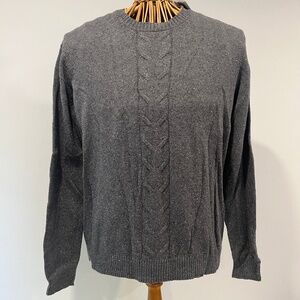 NWT Black Brown 1826 Gray Crewneck Sweater Men’s Size XL Cotton Blend MSRP $80